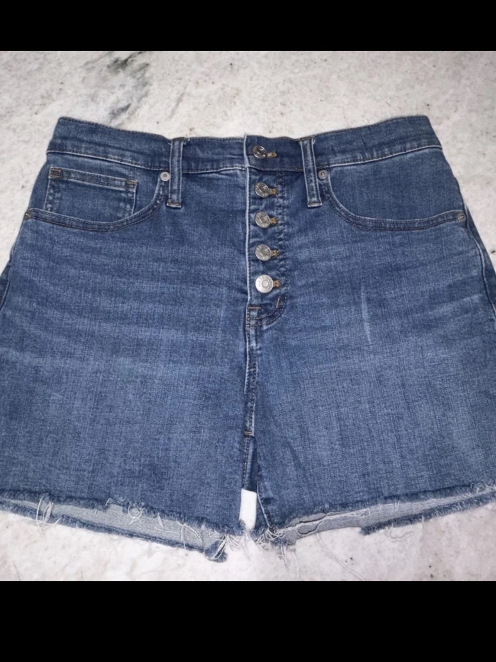 Madewell High-Rise Denim Shorts 
Size 26 Button Fly